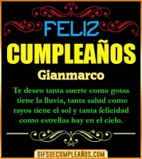 Frases de Cumpleaños Gianmarco